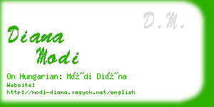 diana modi business card